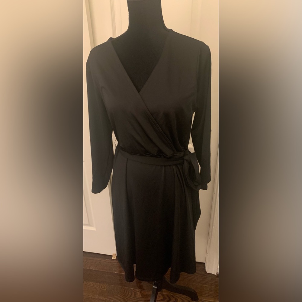 Black wrap dress